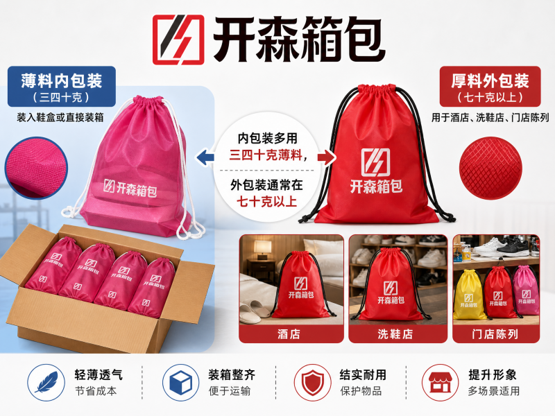 抽绳无纺布袋报价拆解：克重与穿绳费