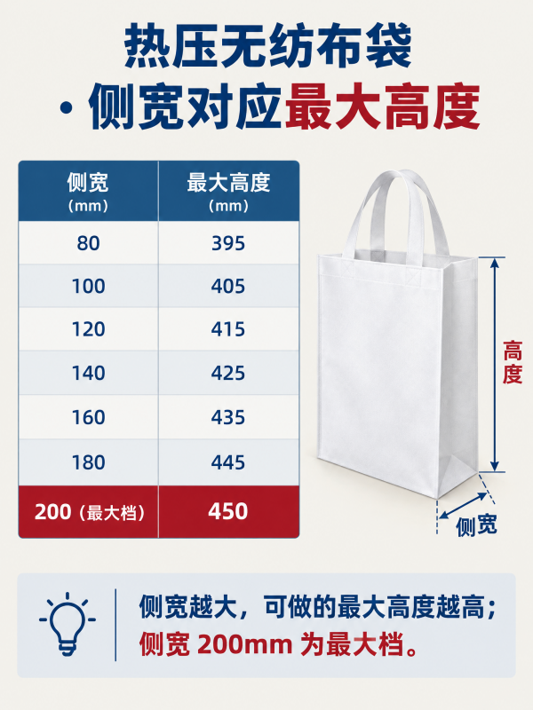 这种规格的无纺布袋用机器能做吗？